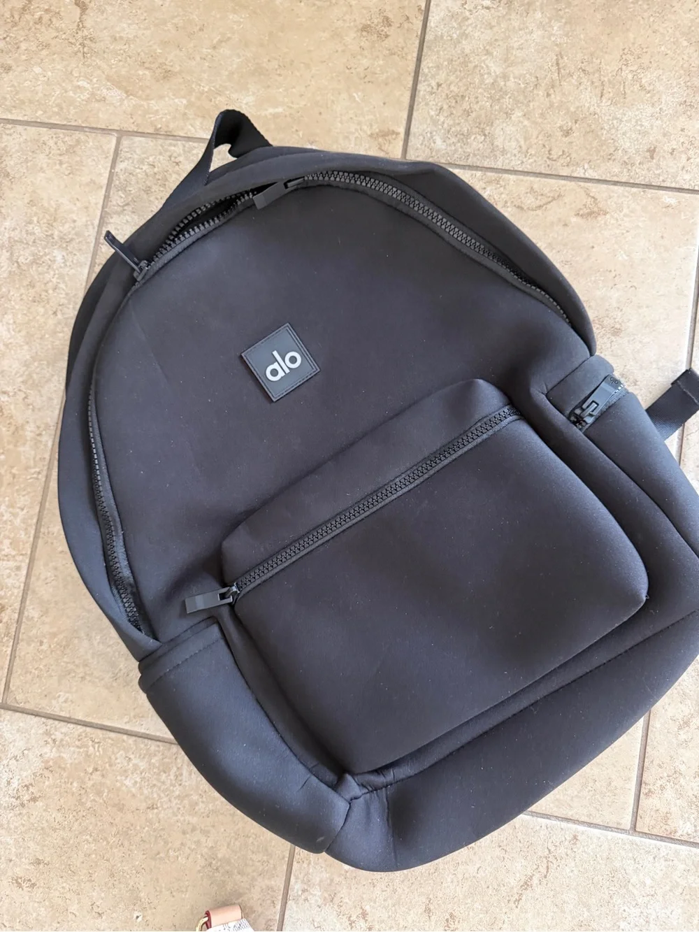 ALO Yoga Black Neoprene Backpack